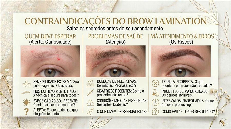 Contraindicações do Brow Lamination