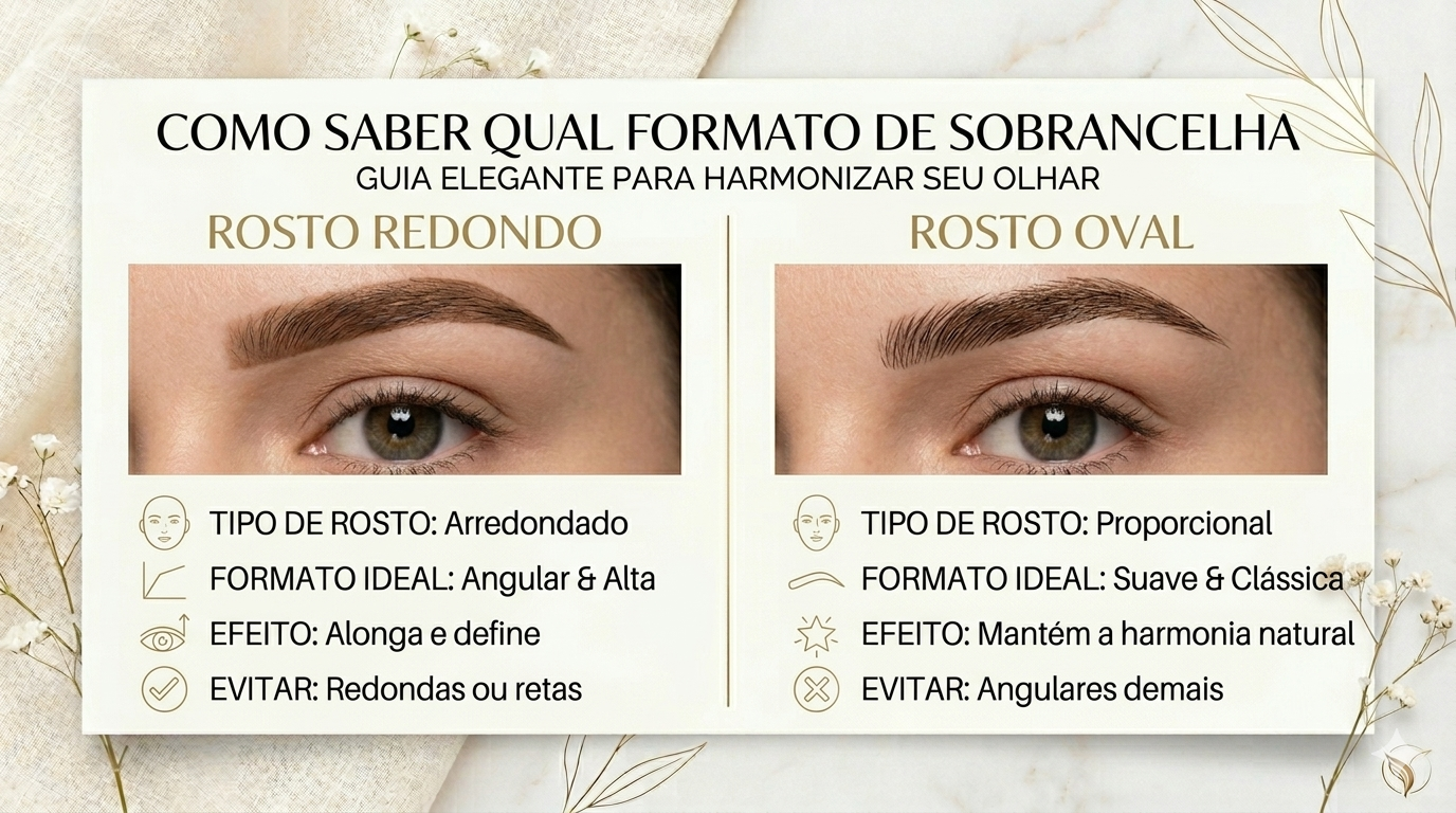 Formato de sobrancelha para cada rosto