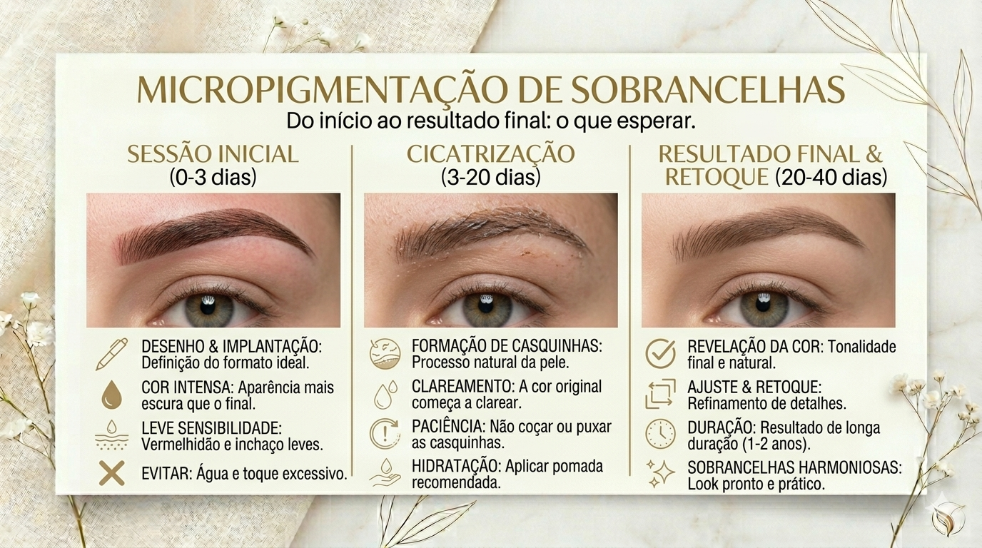 Micropigmentação: primeira sessão até o resultado final